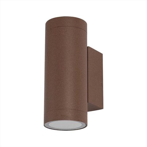 Applique murale ext. haut/bas 2xGU10 brun IP54 V-TAC