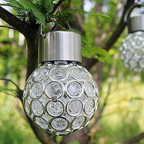 Lampe Solaire - LED Multicolore - Étanche IP44 - Pour Jardin Terrasse Extérieur - Lot De 2 (1/2)