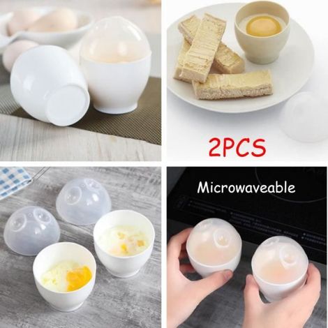 Pocheuse à œufs Au Micro-Ondes,Cuiseur à Oeuf,Coquetiers Cuits à La Vapeur,Fabricant d'oeufs pochés,Tasse à œufs,pour petit-déjeuner (1/4)