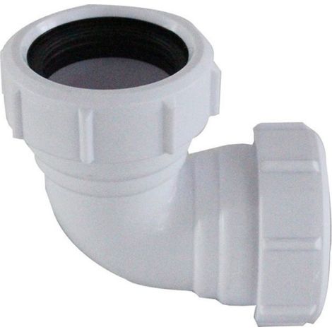 Coude 90° - Raccord Compression - Tuyau Drain 40 mm - Blanc - 1 Pièce (1/4)