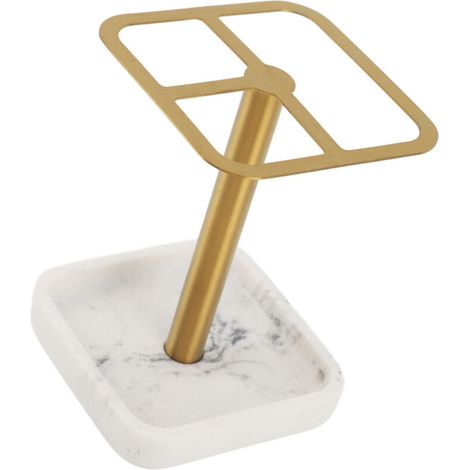 Porte-brosses à dents doré à 3 emplacements, en acier inoxydable 304 antirouille, support de rangement pour dentifrice, organisateur gain de place pour salle de bain (1/5)