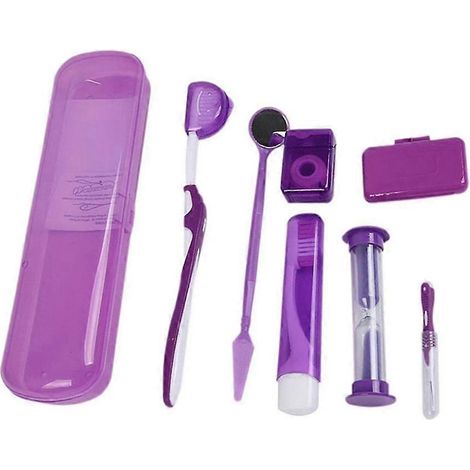Kit de nettoyage buccal orthodontique 8 pièces, brosse à dents orthodontique avec protection (1/5)