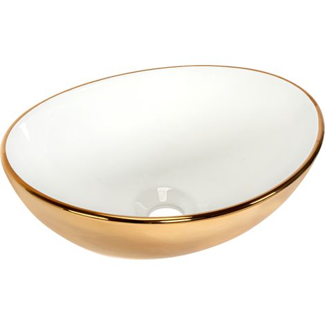 AUFSATZWASCHBECKEN REA ARA GOLD/WHITE (1/4)