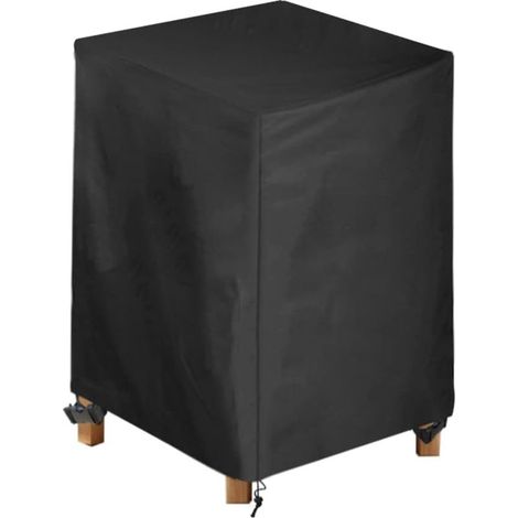 Schutzhülle für stapelbare Gartenstühle 68 x 68 x 110 cm – 210D Oxford-Gewebe – wasserdicht, UV-beständig, winddicht – Schutz für Gartenstühle – Schwarz (1/5)