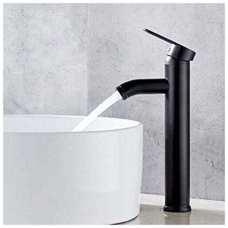 Robinet de salle de bain robinet de lavabo noir robinet de haute qualité robinet de salle de bain résistant à l'usure adapté au diamètre intérieur 32mm-42mm (1/5)