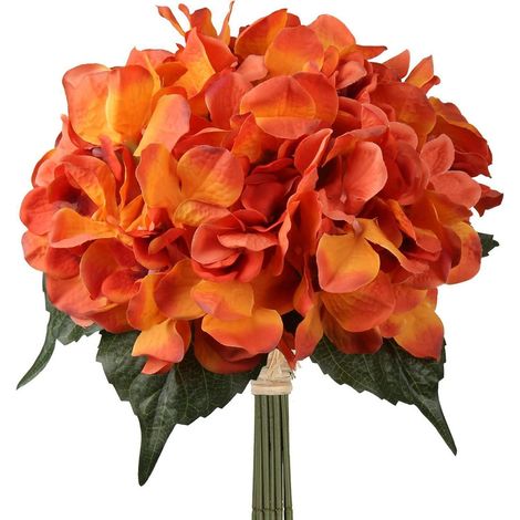 Kunstblume Hortensien Seiden-Blumen Bouquet Hochzeit Party Tisch Büro Deko (1/5)