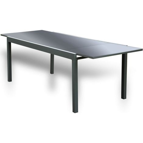 HOME DELUXE - Gartentisch ausziehbar - SOL - ca. 180(240)x90x75 cm - inkl. Zubehör I Gartenmöbel Ausziehtisch Balkonset Lounge Gartenmöbel Gartenmöbel Kunststoff (1/4)