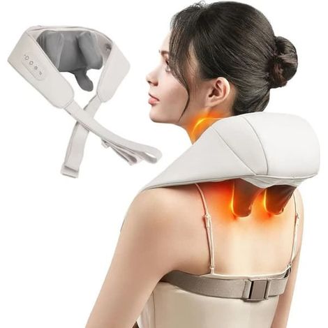Appareil de massage électrique pour la nuque avec fonction chauffante – Massage Shiatsu pour les épaules, la nuque et le corpsqq-AquaForge (1/5)