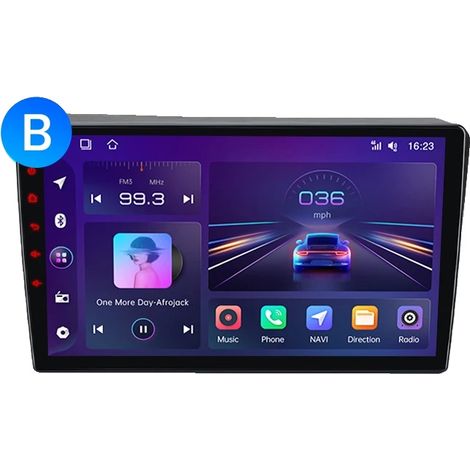 Radio para coche, reproductor multimedia con pantalla táctil, sistema de navegación, compatible con Nissan Navara (D40) 2004-2015, ventilador de refrigeración integrado, navegación GPS Android, V1 Pro (1/2)