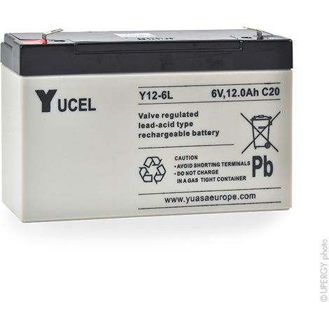 Yucel - Batterie plomb AGM YUCEL Y12-6L 6V 12Ah F6.35