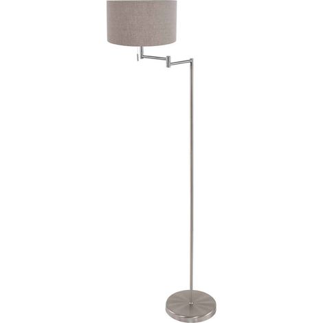 Lampadaire Bella métal avec abat-jour gris - 3879ST (1/4)