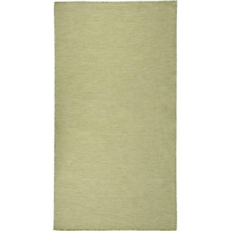 Tapis à tissage plat d'extérieur 80x150 cm Vert (1/5)