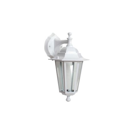Applique extérieure vintage 60W E27 – Fonte d'aluminium blanche – Indice de protection IP43 – Dimensions 18x33xØ22 cm – Loan