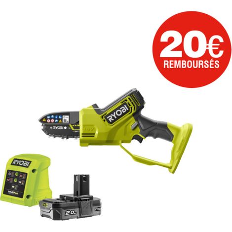 Élagueur à main RYOBI - RY18PSX10A-120 - 18V One+ Brushless - 1 batterie 2,0 Ah - 1 chargeur (1/5)
