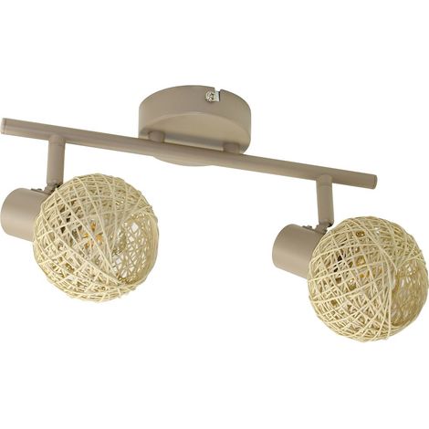Plafonnier moderne en cachemire avec bandeau décoratif et spots orientables 2xE14 10W DEX Milagro (1/5)
