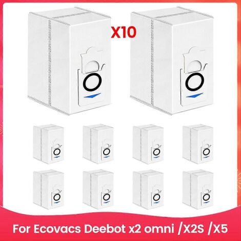Sacs d'aspirateur pour Ecovacs Deebot X2 Omni / X2S / X5, accessoires de rechange pour sacs d'aspirateur