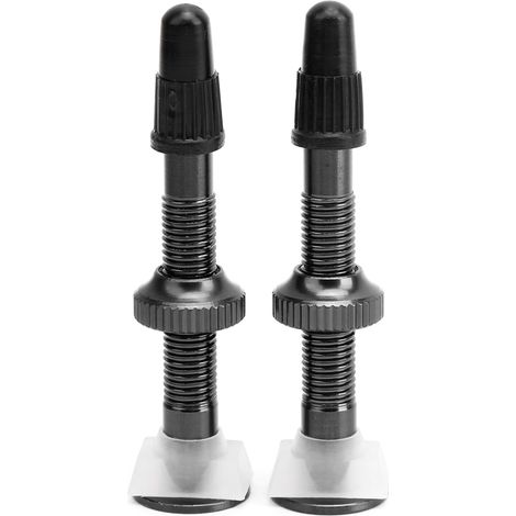 1 Paire de prolongateurs de valve Presta 52mm pour vélo tubeless, noyau et embout inclus, pour VTT noir (1/5)