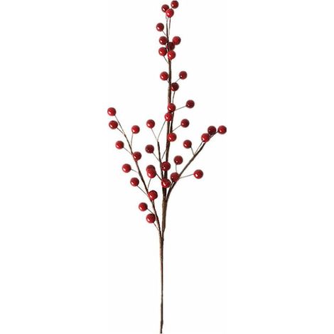 Branches de baies artificielles rouges en mousse, décoration intérieure, accessoires pour compositions florales à faire soi-même, décorations de Noël