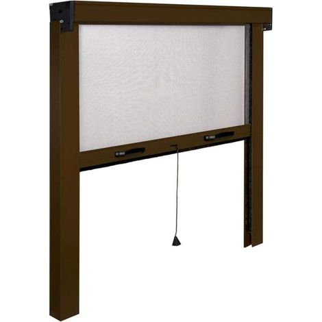 Zanzariera Verticale in Alluminio Marrone - 80 x 170 cm (1/5)