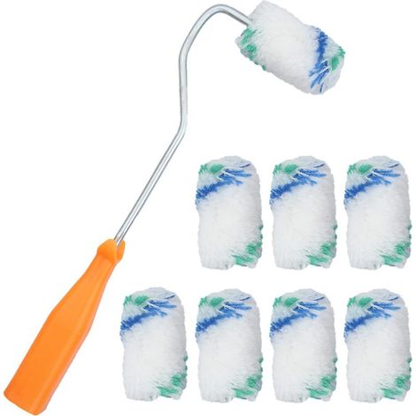 27cm Paint Roller, Painting Kit with 8 Replacement Rollers, Wall Paint Brush, Wall Painting Kit, Ceiling Paint Roller, Furniture Paint Roller, Painting and Renovation