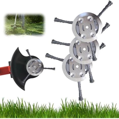 Testina universale per decespugliatore, accessori per decespugliatore, testina di taglio per tosaerba con filo d'acciaio (3 pezzi) (1/4)
