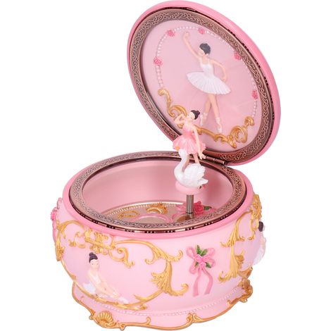 Boîte à musique LED avec figurine rotative - Décoration intérieure élégante - Cadeau d'anniversaire pour filles