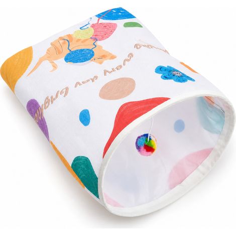 Accessoire de jeu pour chaton sac bruissant pompon 45 x 30 cm
