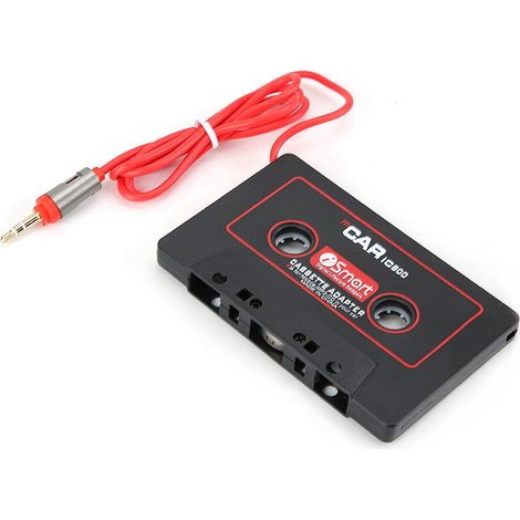Adaptateur pour autoradio cassette, lecteur CD, MD, MP3 et MP4 vers entrée auxiliaire audio 3,5 mm pour téléphone portable (1/5)