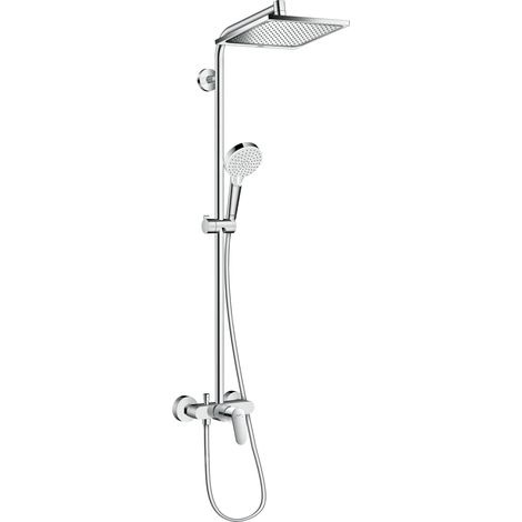 Hansgrohe – Douchette Crometta E 240 1 jet DN 15 – Tête de douche pluie 240 mm – Débit 15 l/min – Installation en surface – Flexible inclus (1/10)