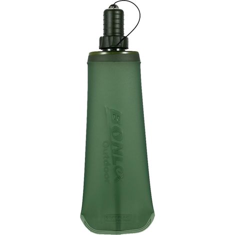 Faltbare TPU-Trinkflasche für Sport, Laufen, Camping, Wandern, faltbarer Wasserbeutel B-250ml-dunkelgrün