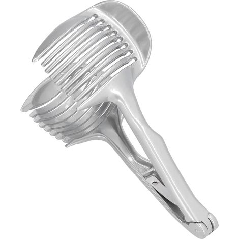 Coupe-oignons manuel pratique en acier inoxydable durable et multifonctionnel. Porte-citron pour cuisines et restaurants.