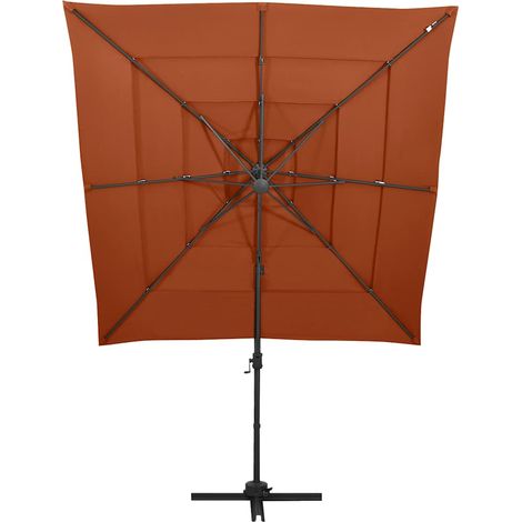 Maison Exclusive - Sonnenschirm mit Aluminium-Mast 4-lagig Terrak (1/5)