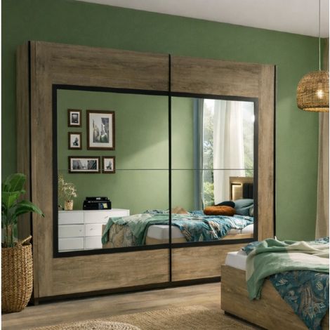 Armoire adulte en bois avec portes coulissantes PIERRE (1/5)