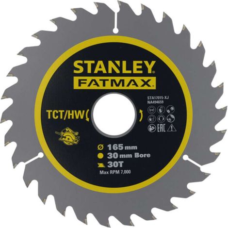 Stanley Accesorios - Hoja de sierra para madera 165x30 mm, 30 dientes STA17015-XJ (1/2)