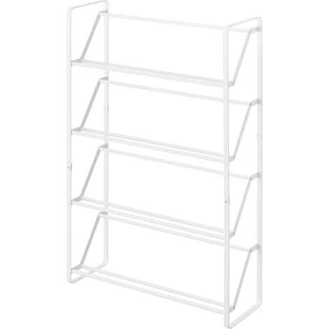 Yamazaki FRAME mobile porta scarpe bianco 4 livelli 80 cm (1/3)