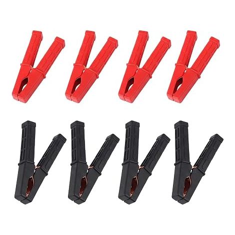 Cuivre, Pinces Crocodiles de Batterie 50A - Pince de Démarrage Voiture, 80mm, Rouge et Noir, Chargeurs de Batterie et Applications Automobiles (1/5)