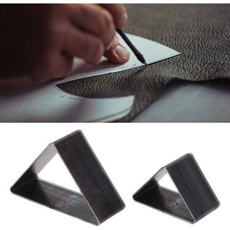 Moule triangulaire en deux parties pour découpe manuelle, outil de poinçonnage manuel, moule pour découpe du cuir (1/5)