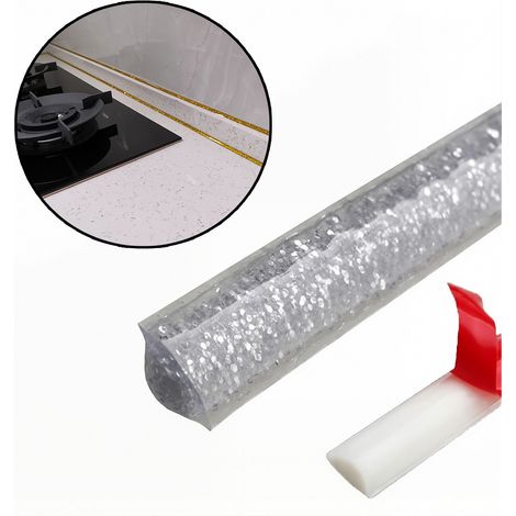 LOLLANDA Ruban de calfeutrage autocollant 5 M, étanche, pour calfeutrage et bandes décoratives sur sols, fenêtres, portes et plafonds (argent, 8 mm) (1/5)