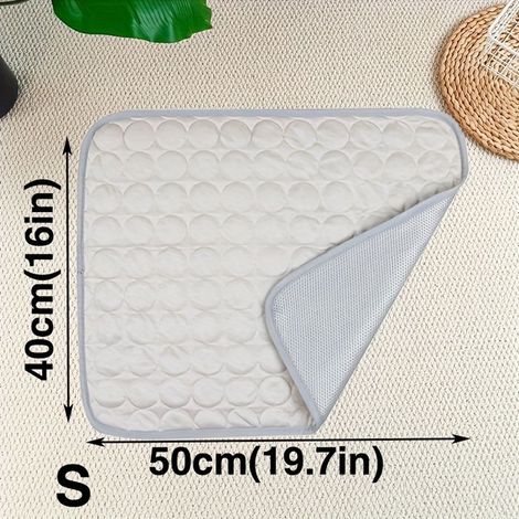Rectangular Cooling Mat for Pets - Breathable Mesh, No Water Needed, Foldable - Gray, 50x40 cm (1/5)