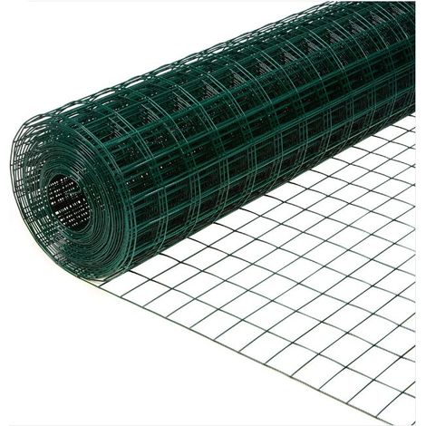 Grillage à poules plastifié maille carrée 13mm en PVC 50cm x 10m