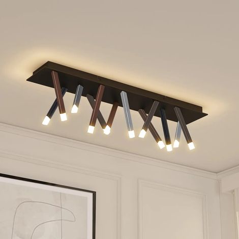 [GEBRAUCHT] B-Ware Lucande Deckenleuchte Lampe Led Deckenlampe Schwarz Aluminium Dimmbar Stoika 100