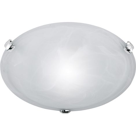 Plafonnier moderne ADRIAN verre argent 30 cm E27 Trio (1/3)