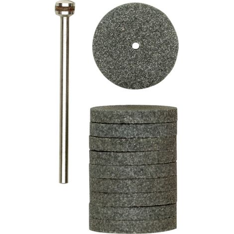 Proxxon Meules au carbure de silicium, 22 mm, 10 pièces avec support 10 pièces