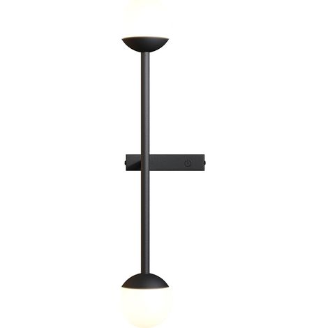 Maytoni Touch Lampada da parete moderna a LED integrata con controllo nero 3000K 800lm, paralume bianco (1/5)