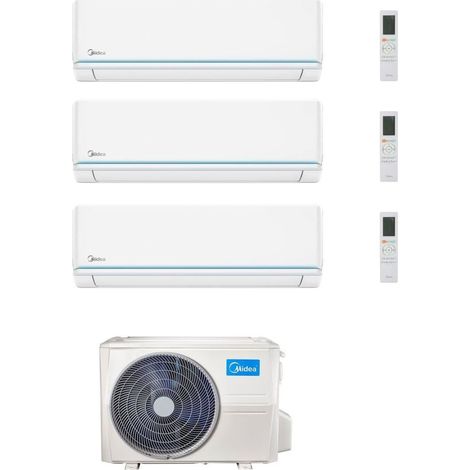 Midea Climatizzatore Trial Split serie Evolution 18+18+18 con M5OE-42HFN8-Q Inverter R 32 Wi-Fi Classe A++