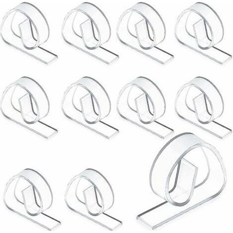 12 Pièces Clips de Nappe en Plastique Transparent Pinces Clips de Couverture de Table Transparents Grands Clips de Nappe Interchangeables pour Table en Plastique Épais Pique-Nique Fête Maison (1/3)