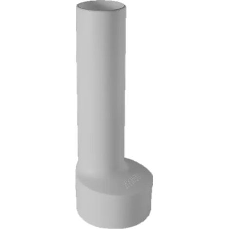 Tubo de rebose en PP gris, longitud 170mm