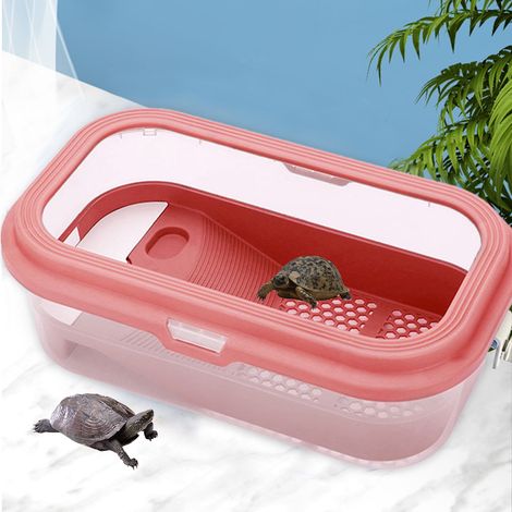 Reptilienhabitat, Schildkrötenhabitat, Seeschildkröten- und Reptilienaquarium mit Plattform, Größe M (1/3)