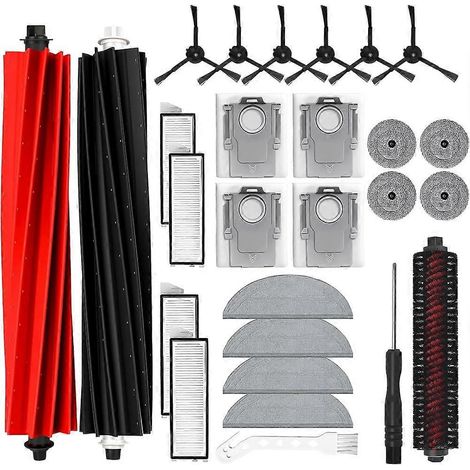 Accessoires pour Roborock S8 MaxV Ultra/S8 Max Ultra : brosses principales, brosses latérales, filtres, lingettes, sacs à poussière