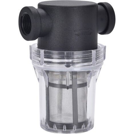 Accessoires pour nettoyeur haute pression, filtre à eau, filtre à tuyau fileté G1/2, couvercle en nylon PA66, bol en PC, maille en acier inoxydable 304 (filtre à eau femelle 80) (1/5)